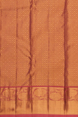 Image of Kanchipuram Tissue Brocade Gold Saree