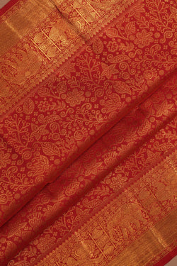 Image of Kanchipuram Silk Red Saree