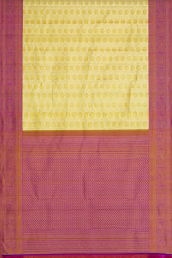 Image of Kanchipuram Tissue Brocade Gold/Yellow Saree