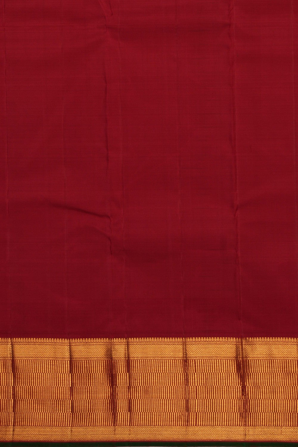 Kanchipuram Silk Kattam Off-White Saree