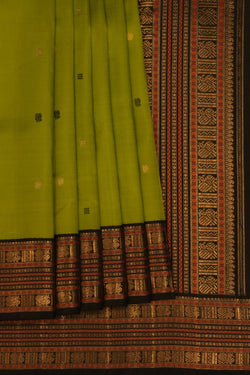 Image of Kanchipuram Silk Green Saree