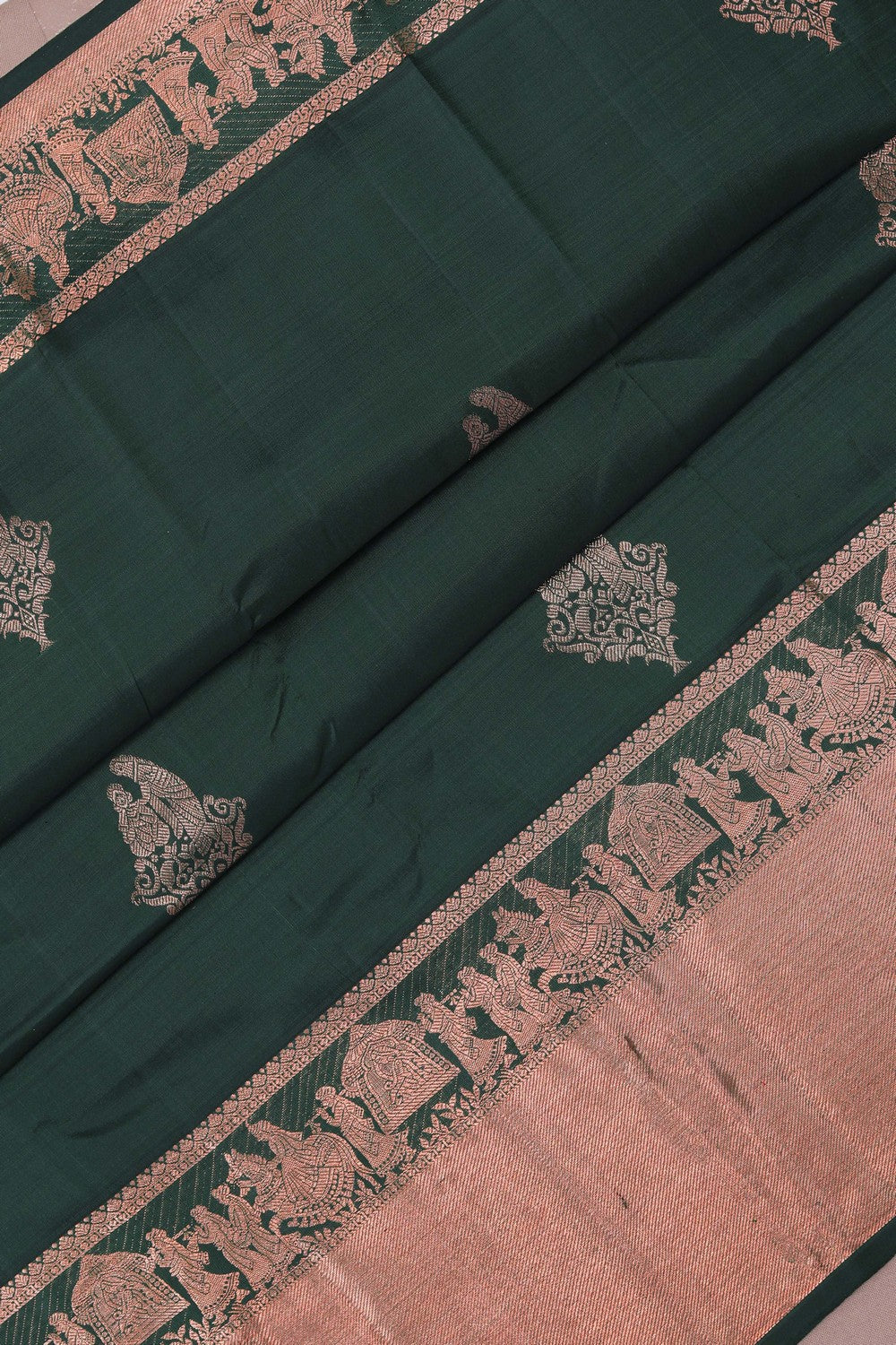 Kanchipuram Silk Green Saree