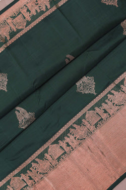 Image of Kanchipuram Silk Green Saree