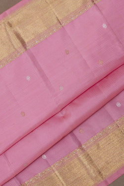 Image of Kanchipuram Silk Pink Saree