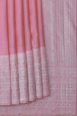 Image of Kanchipuram Silk Pink Saree