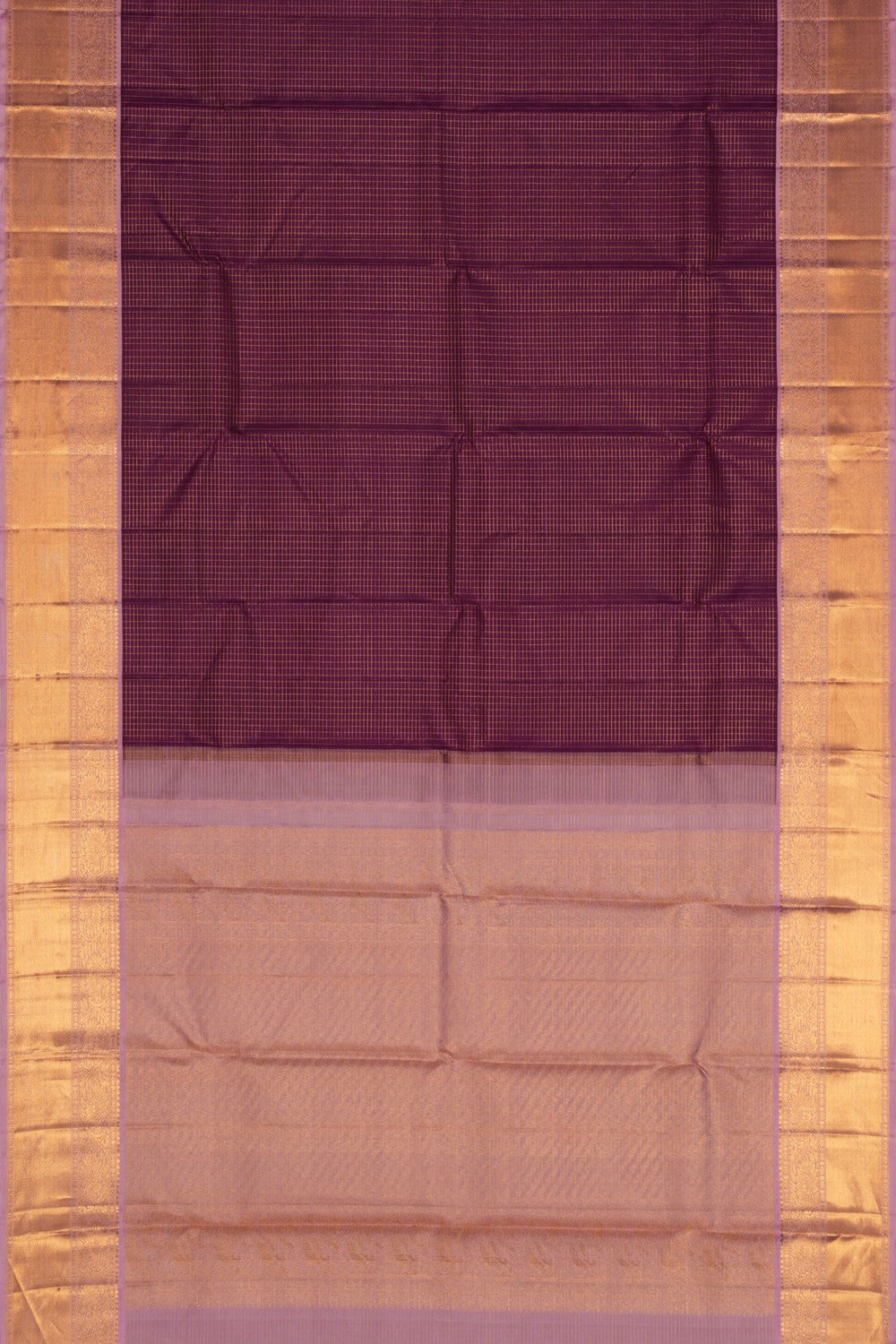 Kanchipuram Kattam Violet Saree