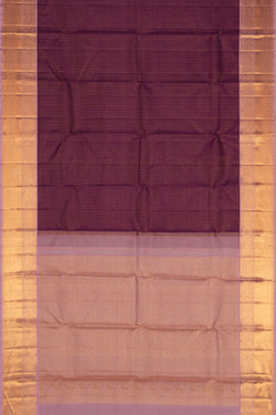 Image of Kanchipuram Kattam Violet Saree