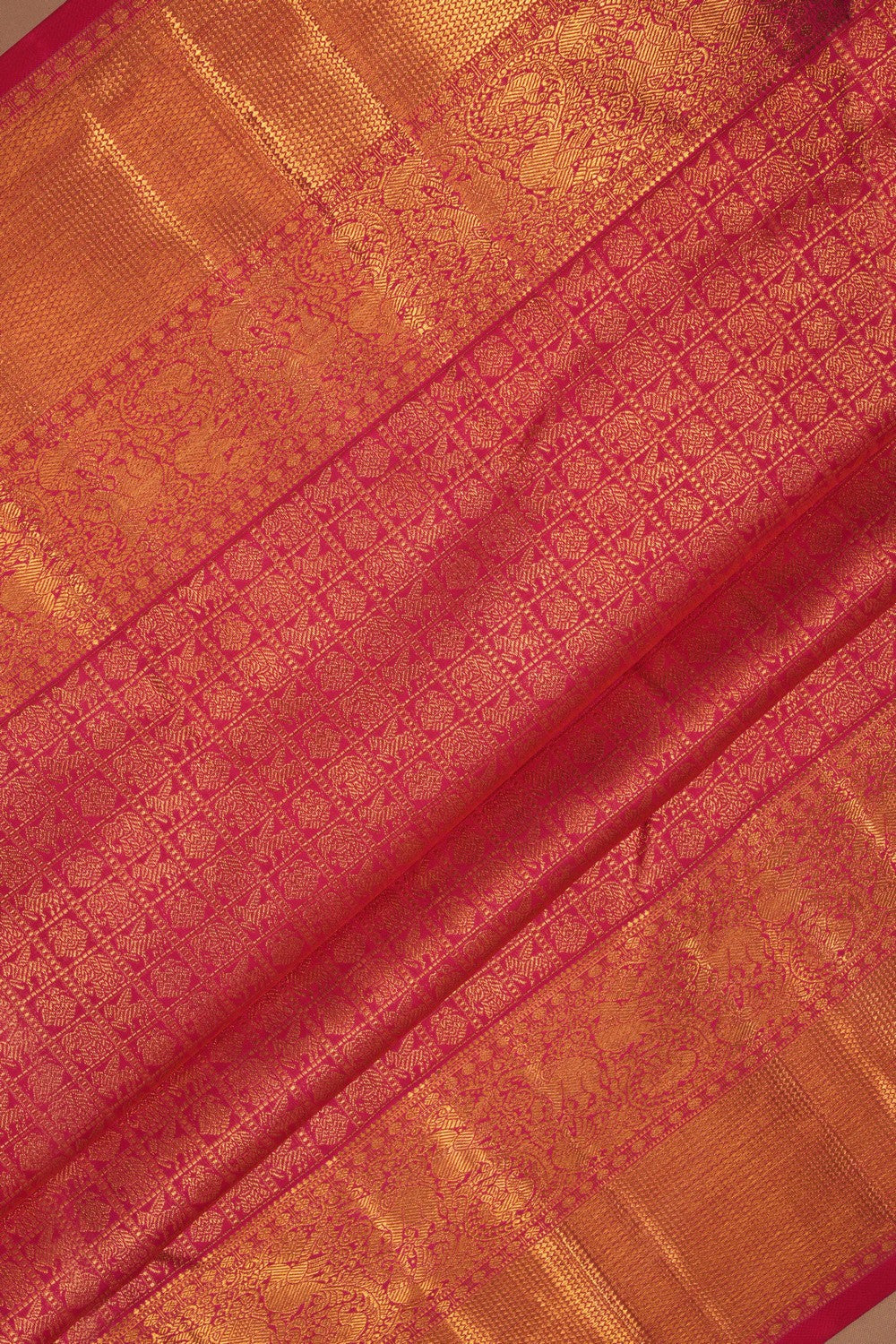 Kanchipuram Brocade Pink Saree