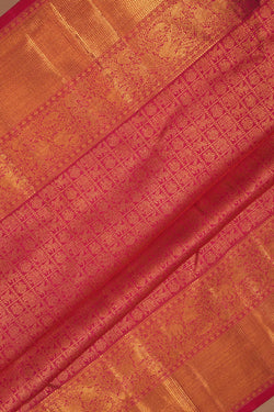 Image of Kanchipuram Brocade Pink Saree