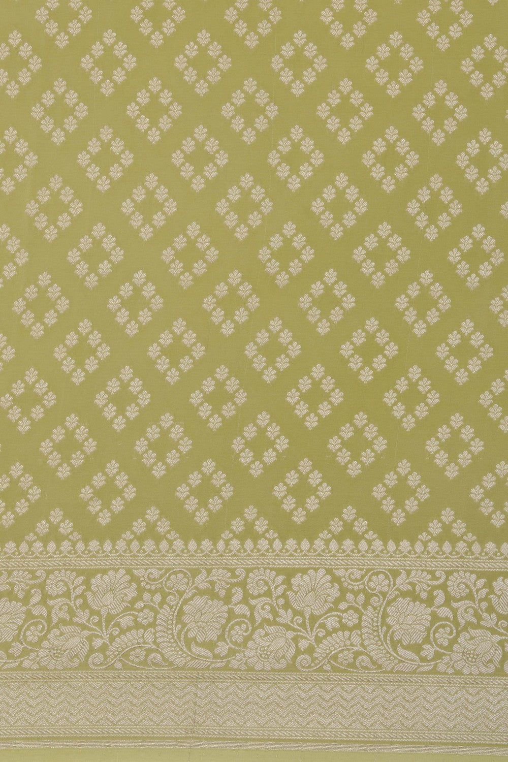 Image of Banarasi Crepe Green Saree