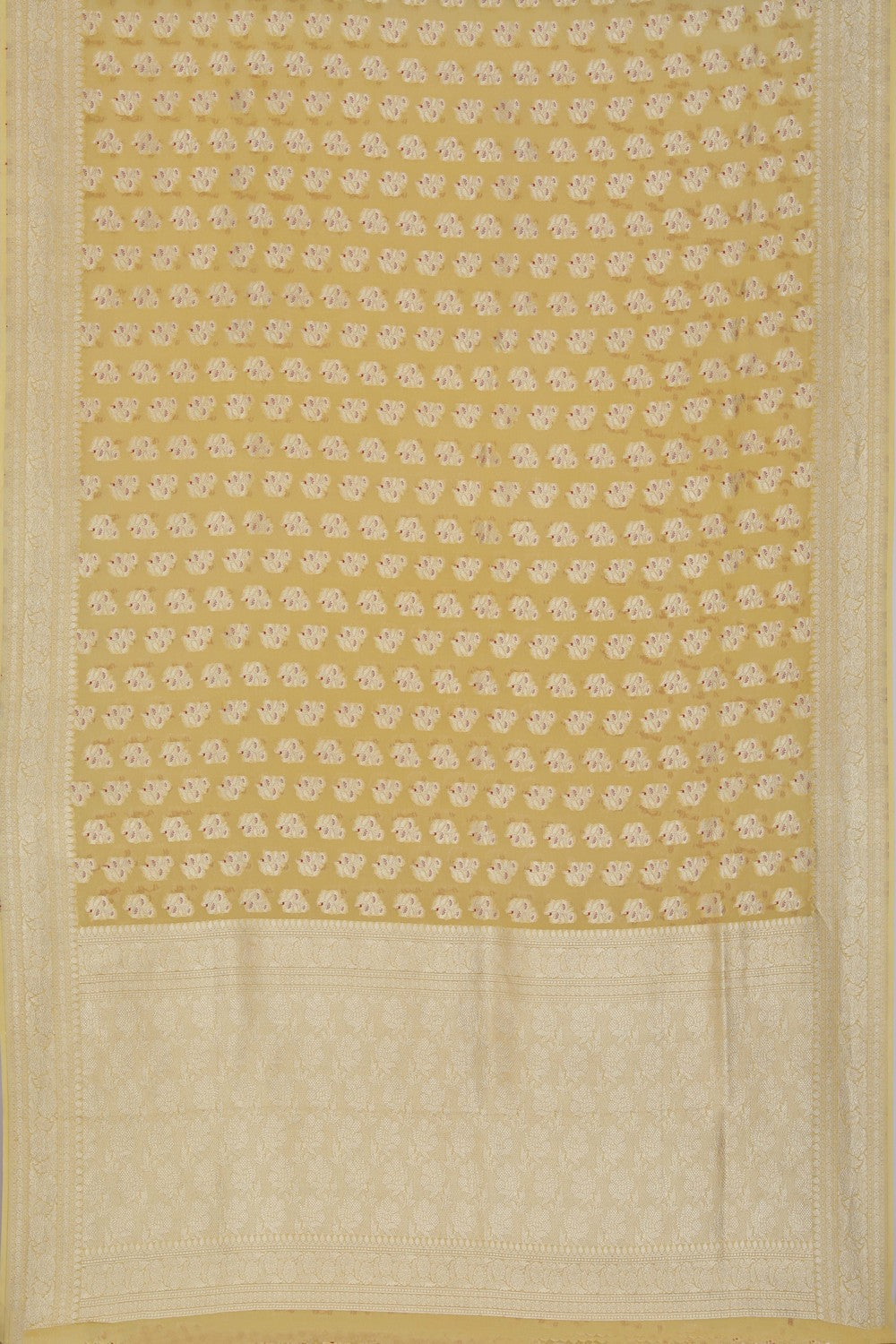 Image of Banarasi Chiffon Yellow Saree