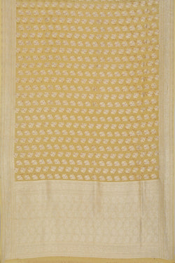 Image of Banarasi Chiffon Yellow Saree