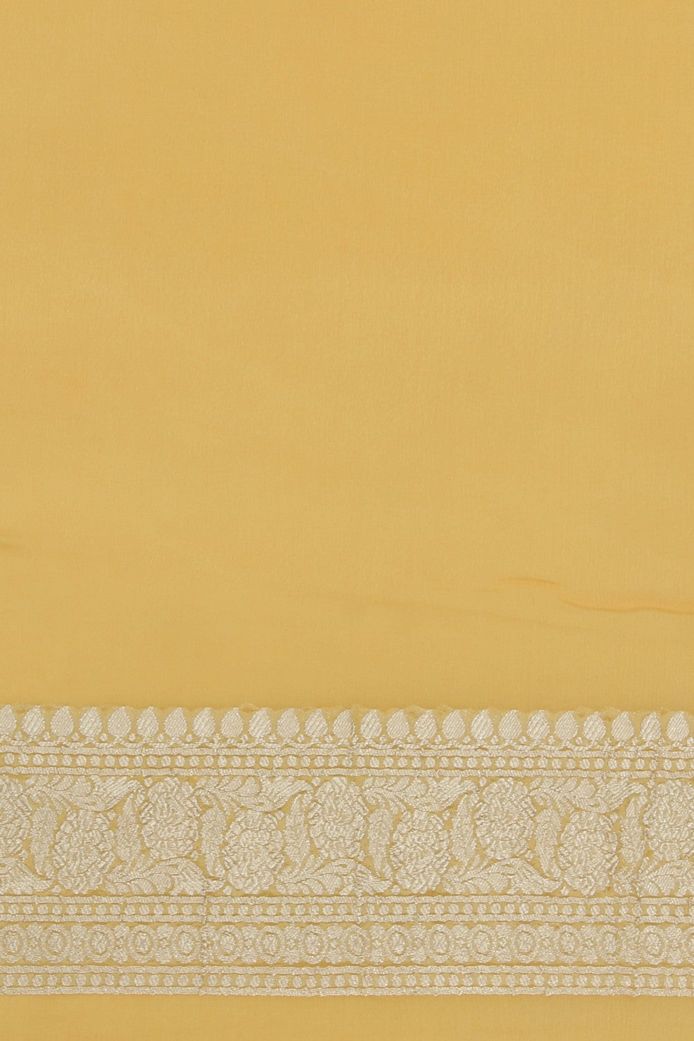 Image of Banarasi Chiffon Yellow Saree