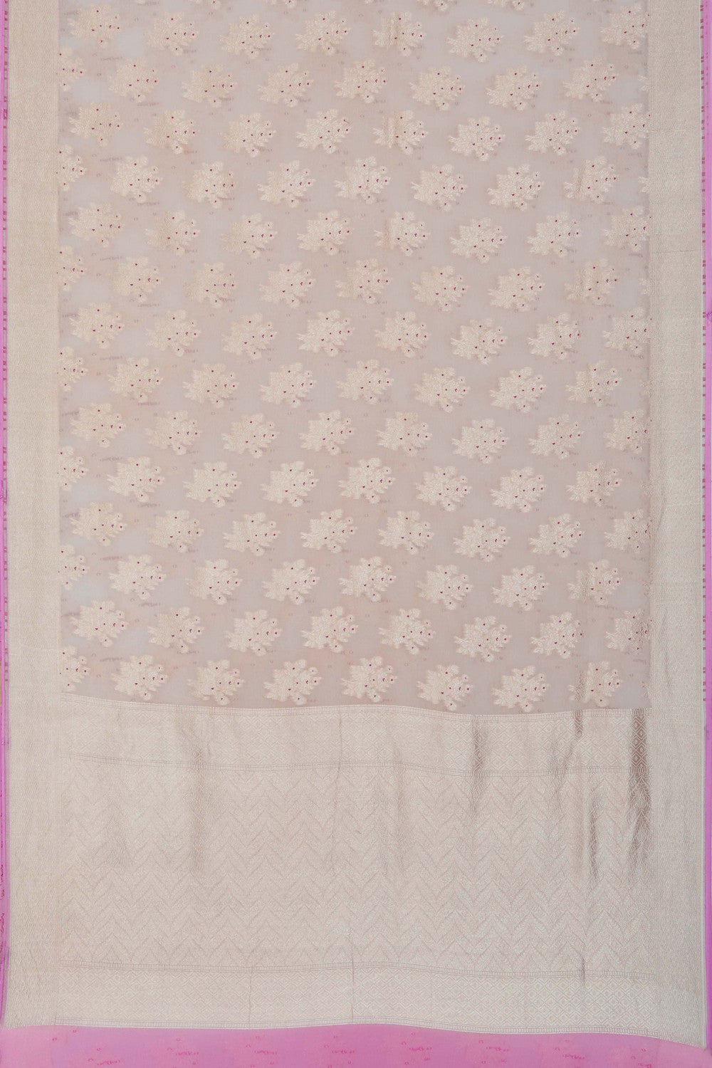 Banarasi Chiffon Off-White Saree