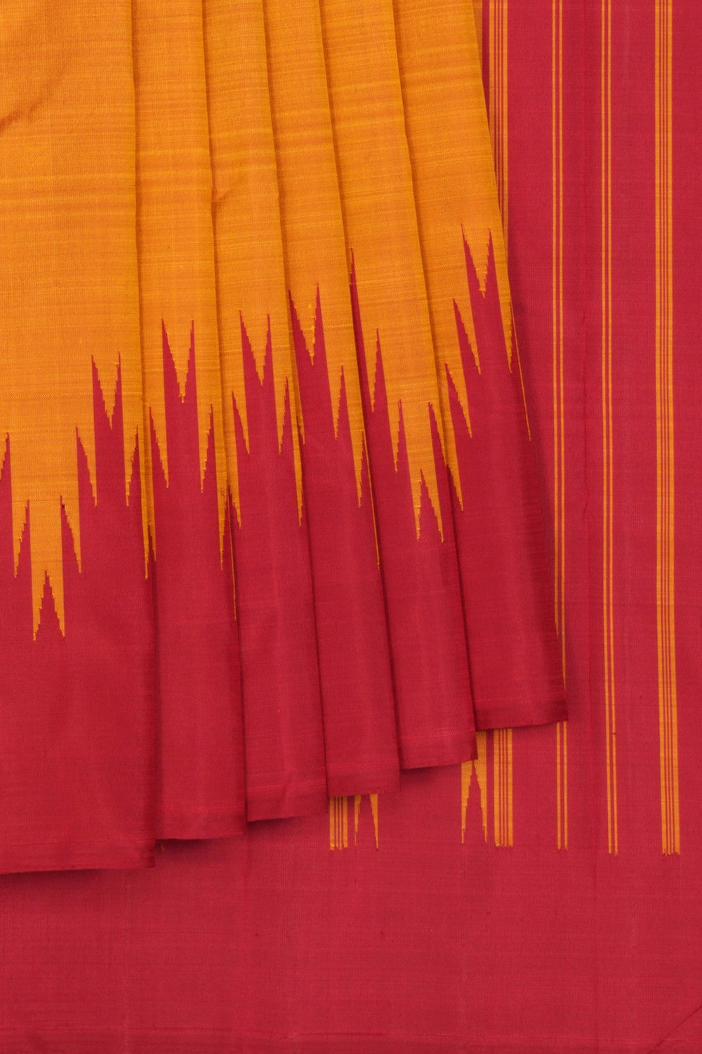 Arani Silk Mustard Saree