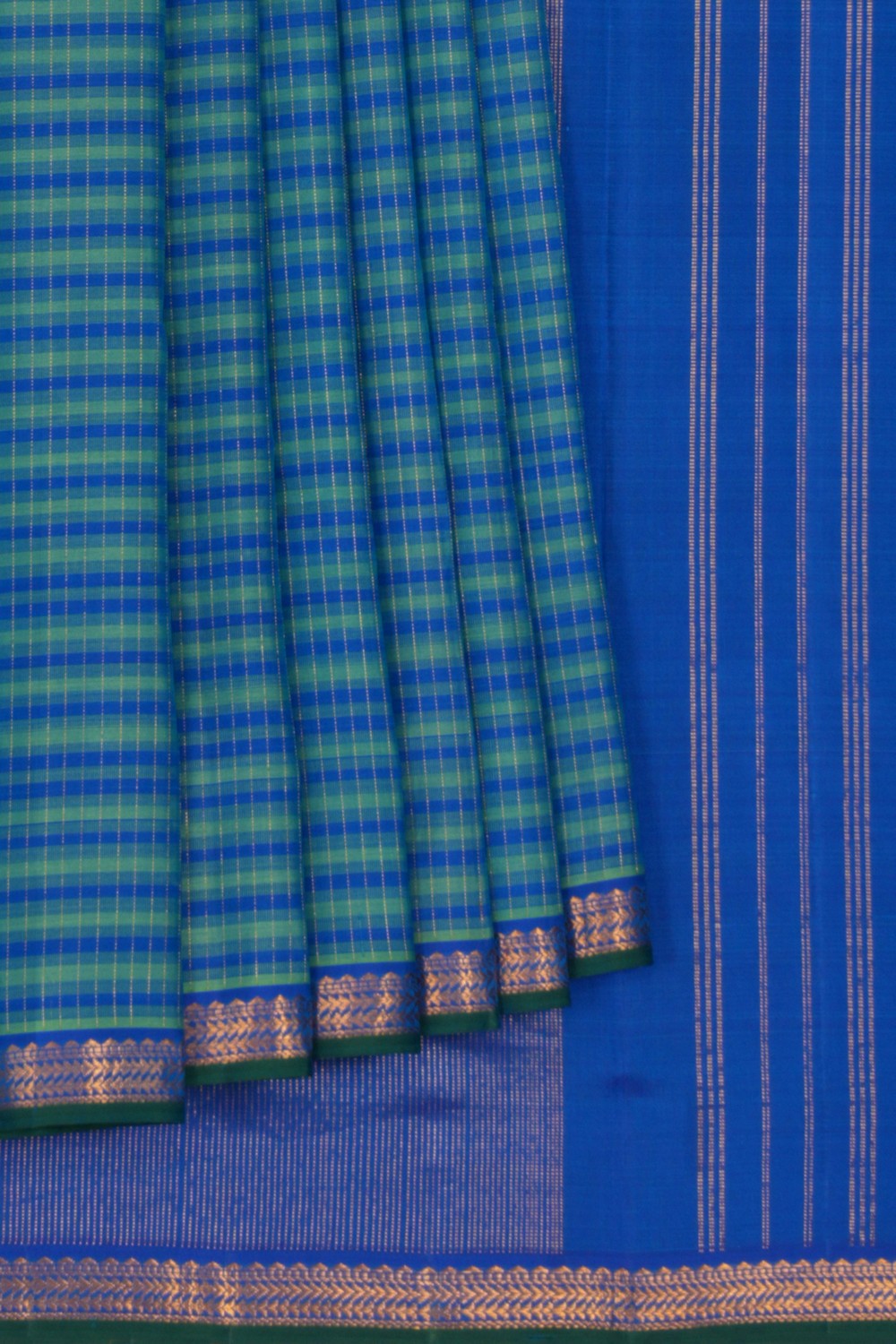 Image of Arani Silk Blue Saree
