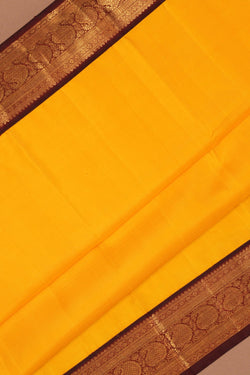 Image of Arani Silk Yellow Saree