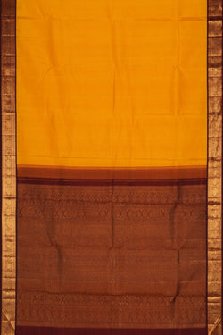 Image of Arani Silk Yellow Saree