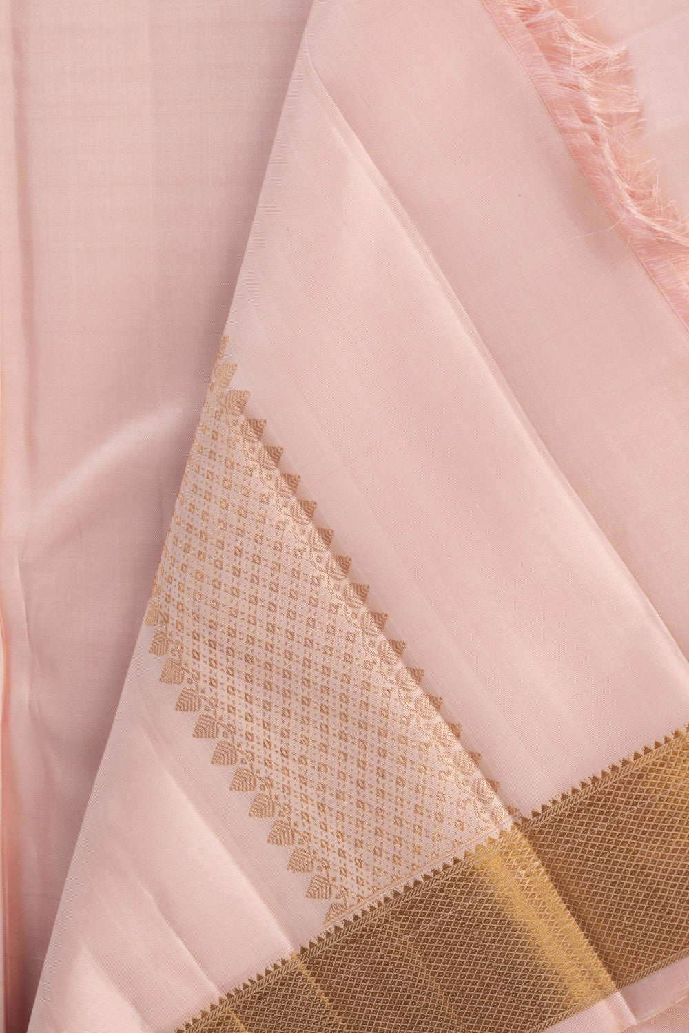 Image of Arani Silk Pink Traditional Dhoti With Kanduva (8 X 4)