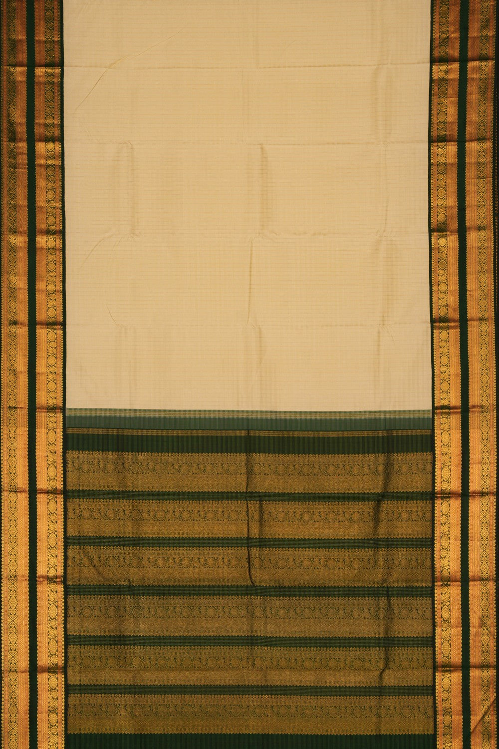 Arani Silk Kattam Off-White Saree