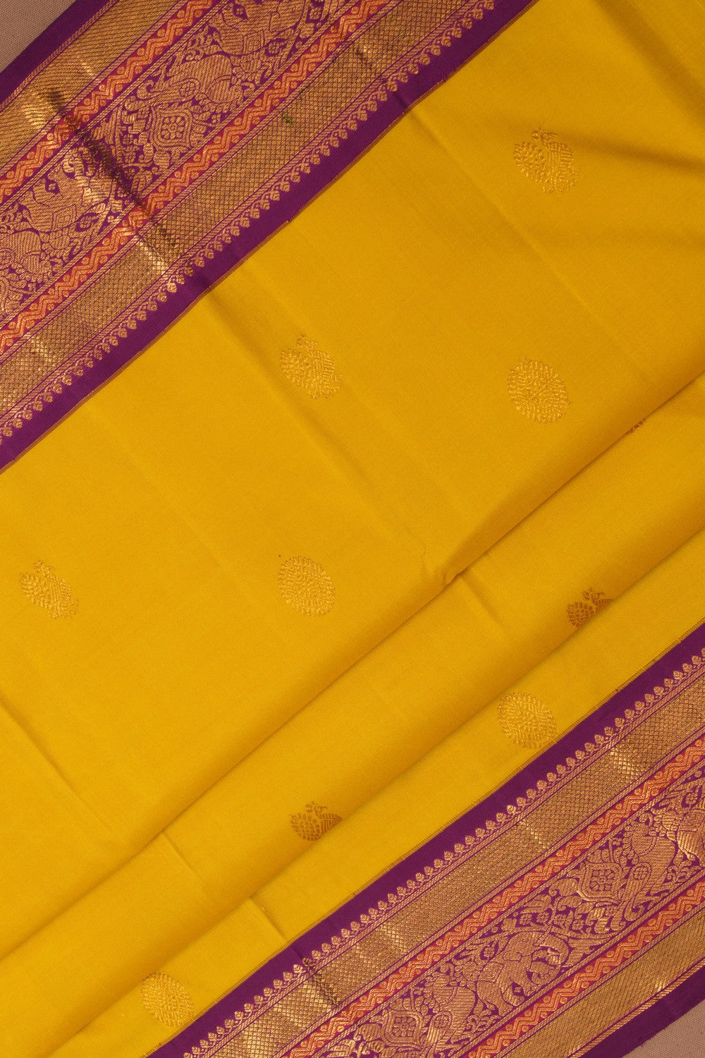 Arani Silk Spring Yellow Saree