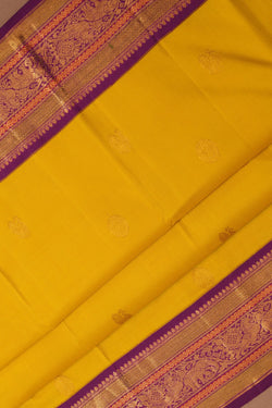 Image of Arani Silk Spring Yellow Saree