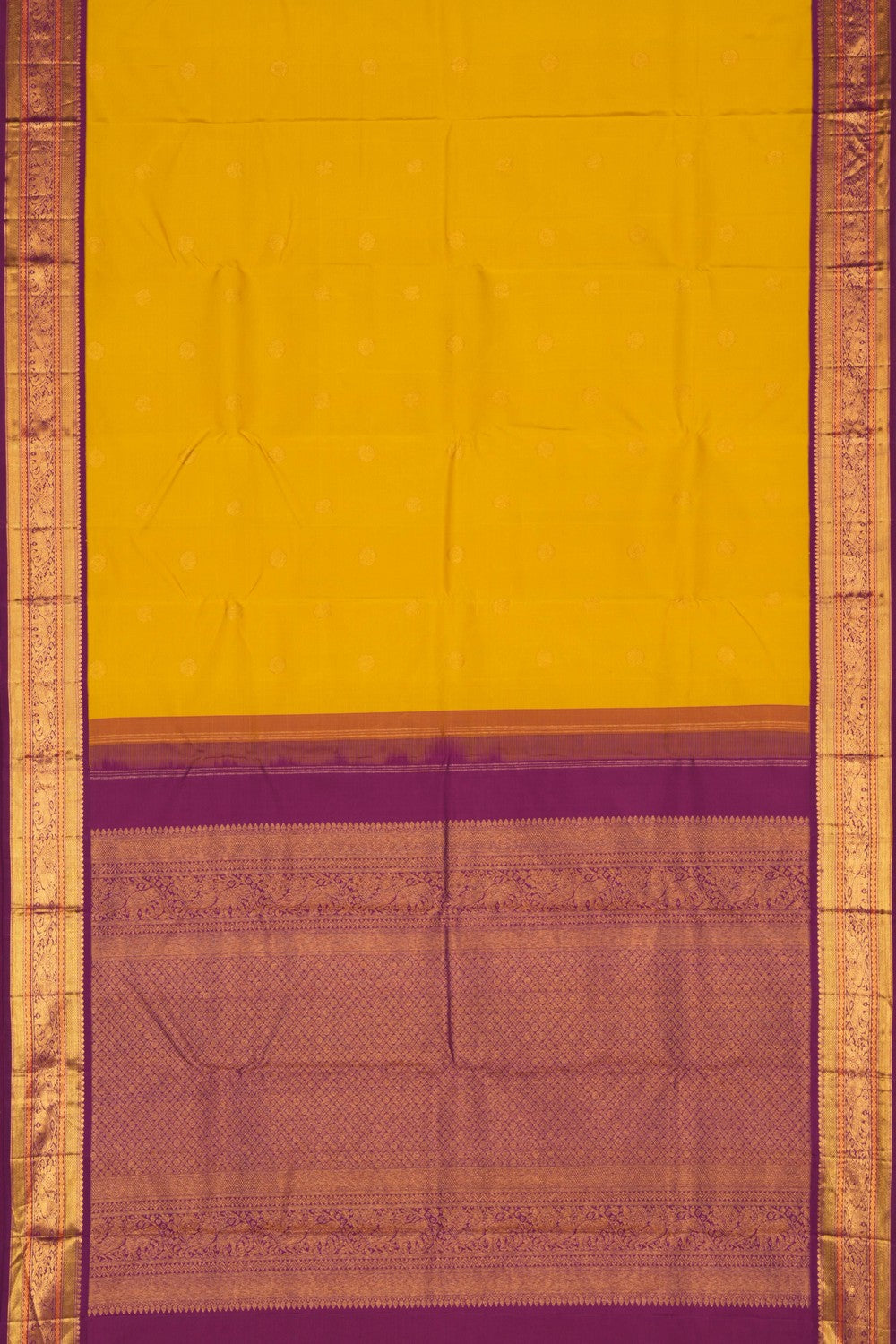 Arani Silk Spring Yellow Saree