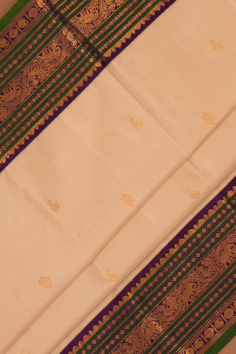 Arani Silk Off-White Saree