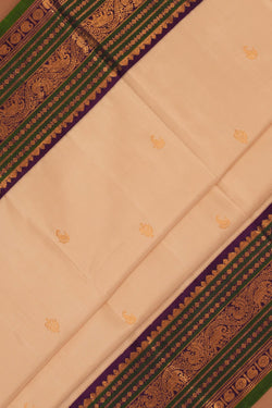 Image of Arani Silk Off-White Saree