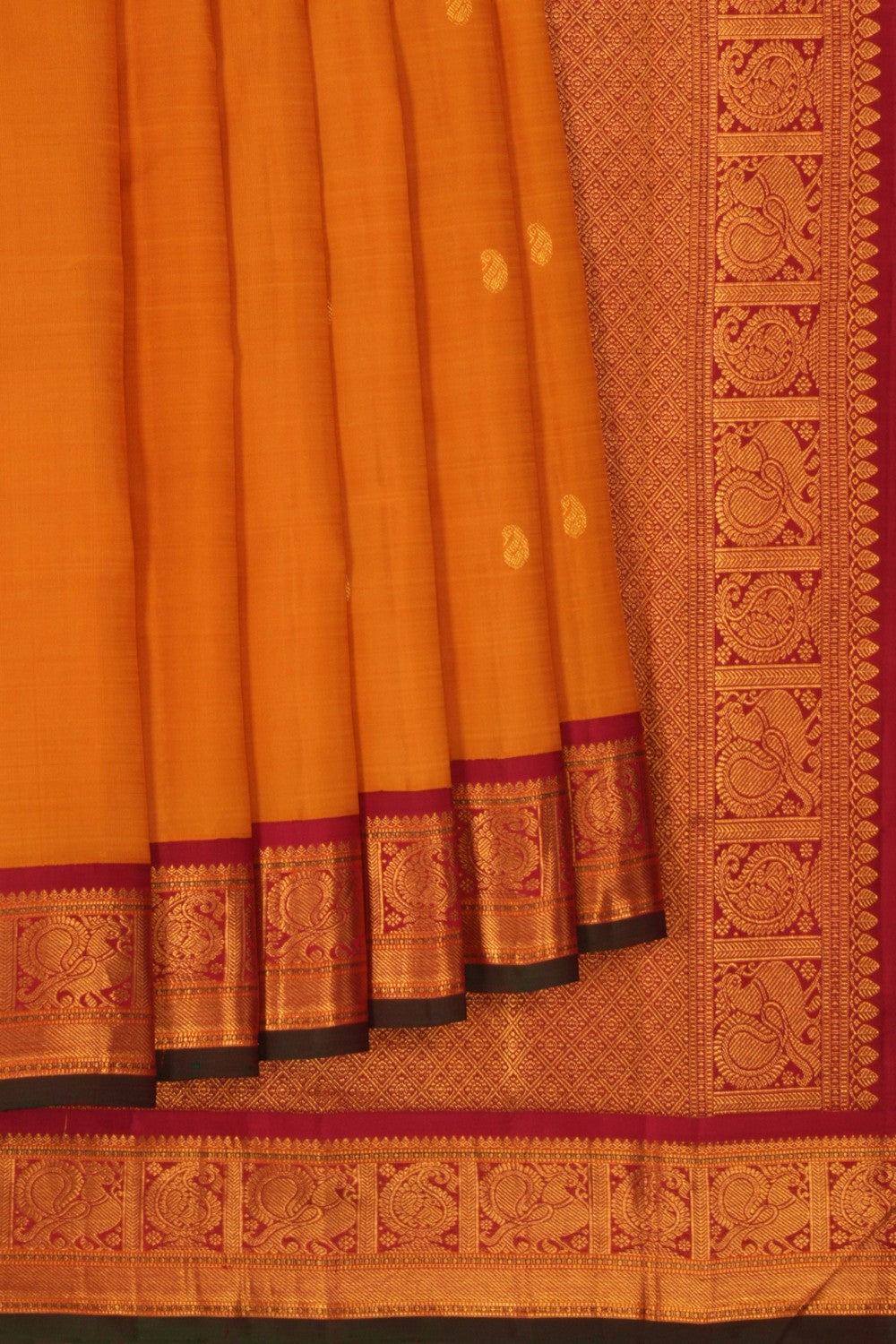 Arani Silk Mustard Saree