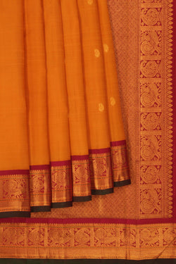 Image of Arani Silk Mustard Saree