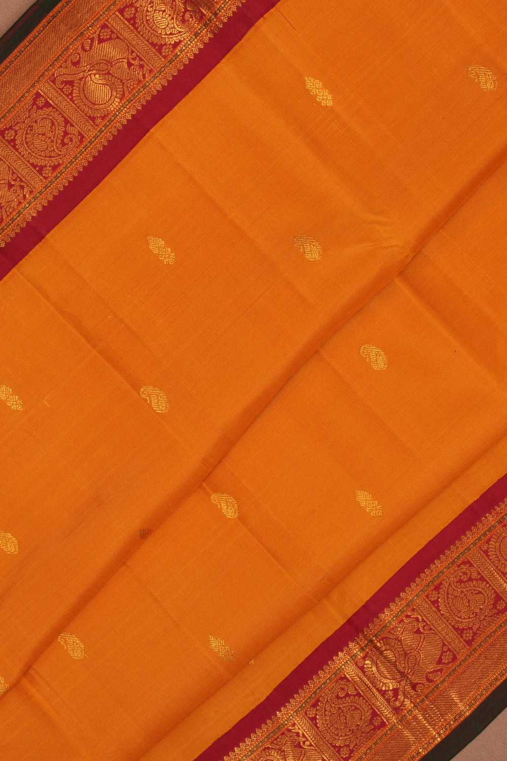 Arani Silk Mustard Saree