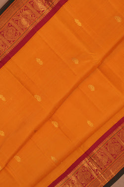 Image of Arani Silk Mustard Saree