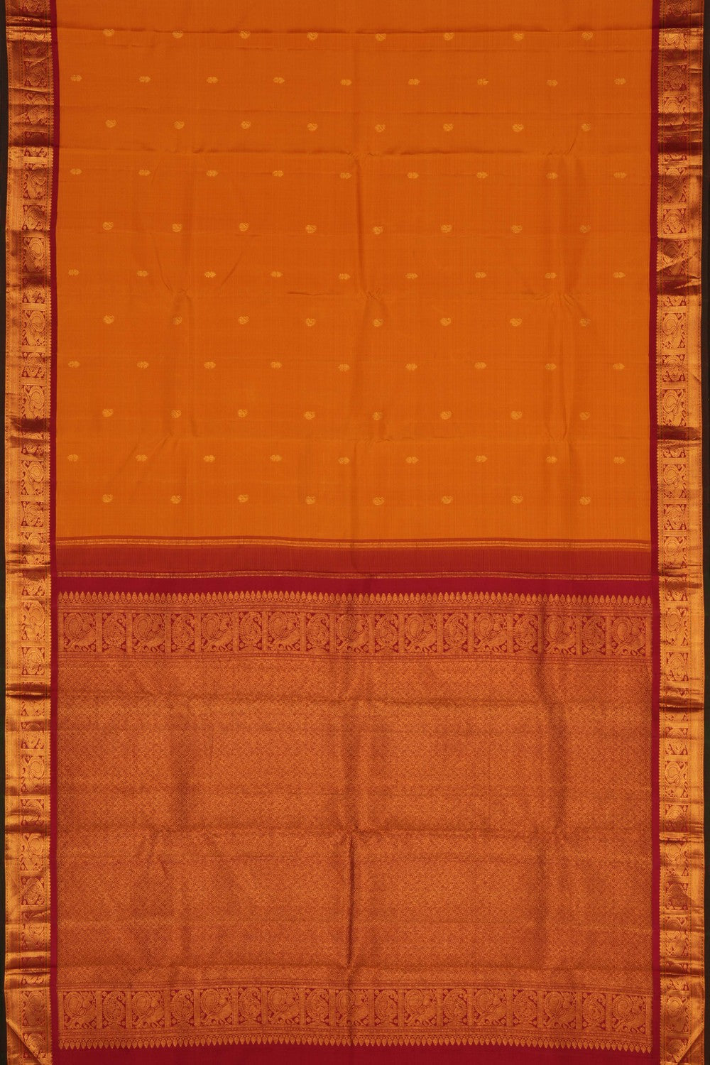 Arani Silk Mustard Saree