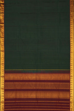 Image of Arani Silk Bottle Green Saree