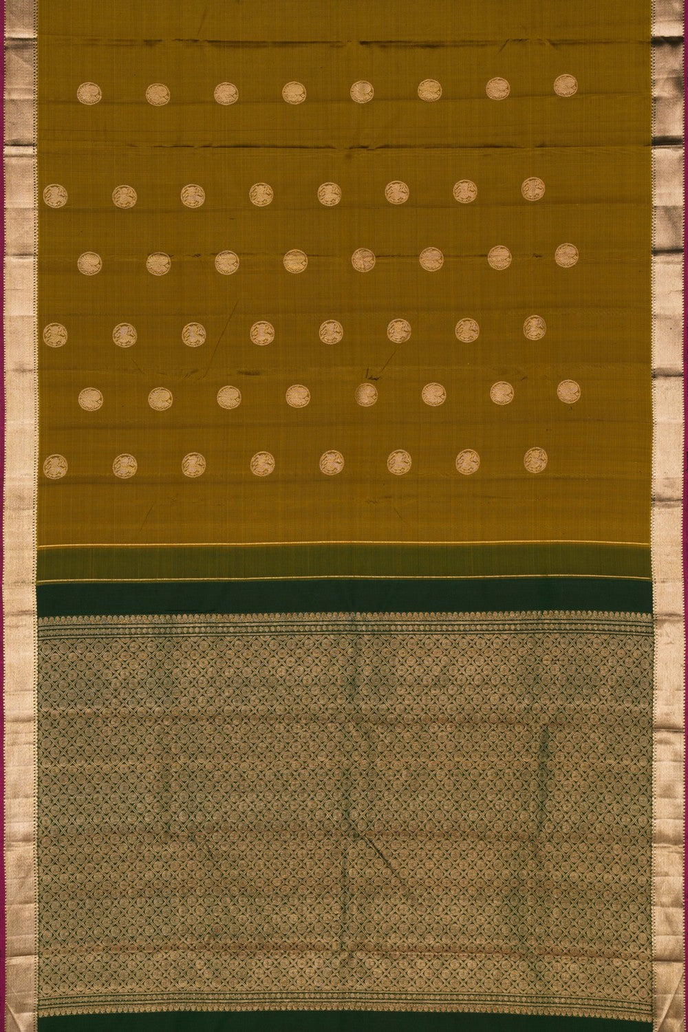 Arani Silk Moss Green Saree