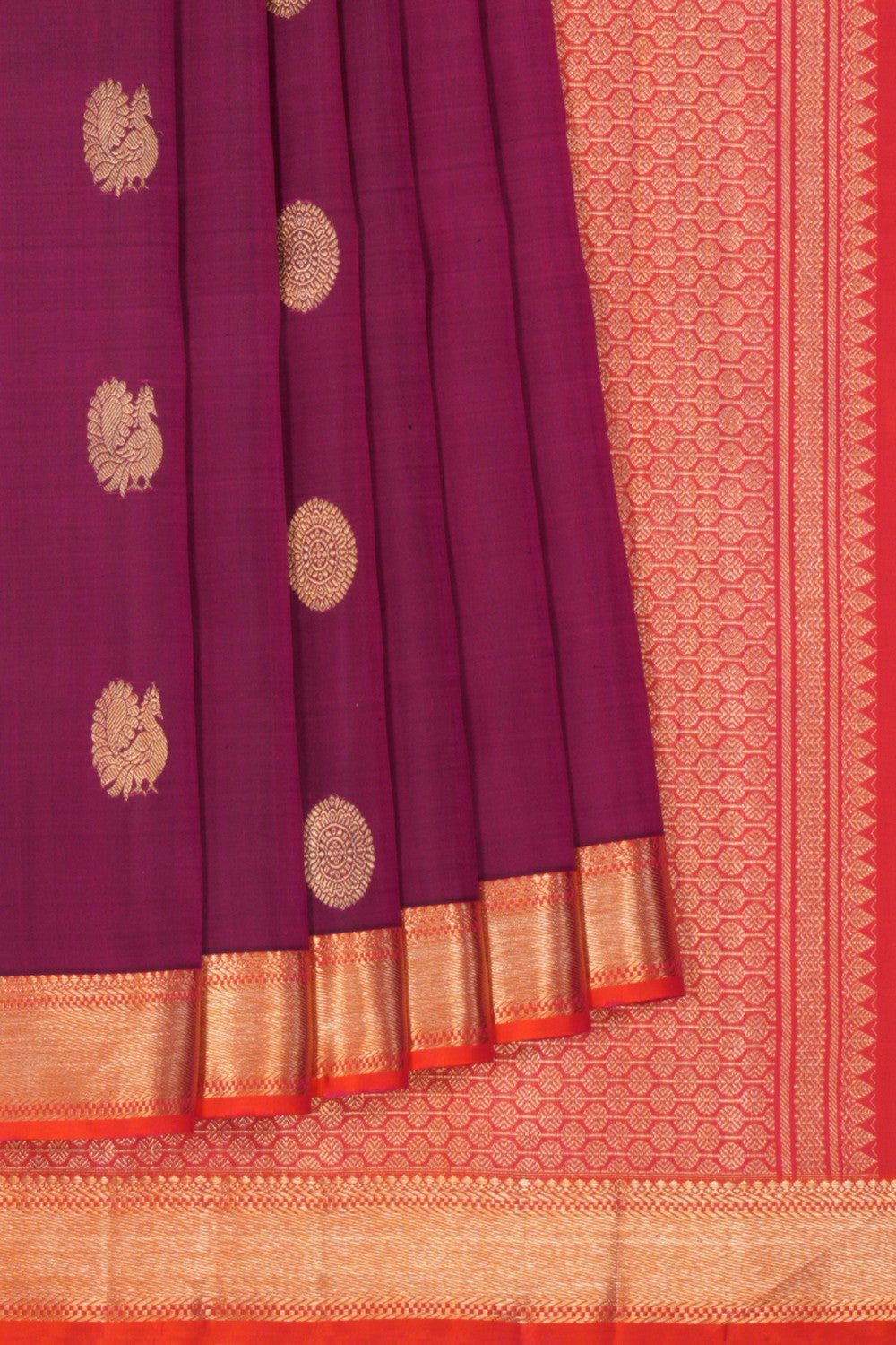 Arani Silk Violet Saree