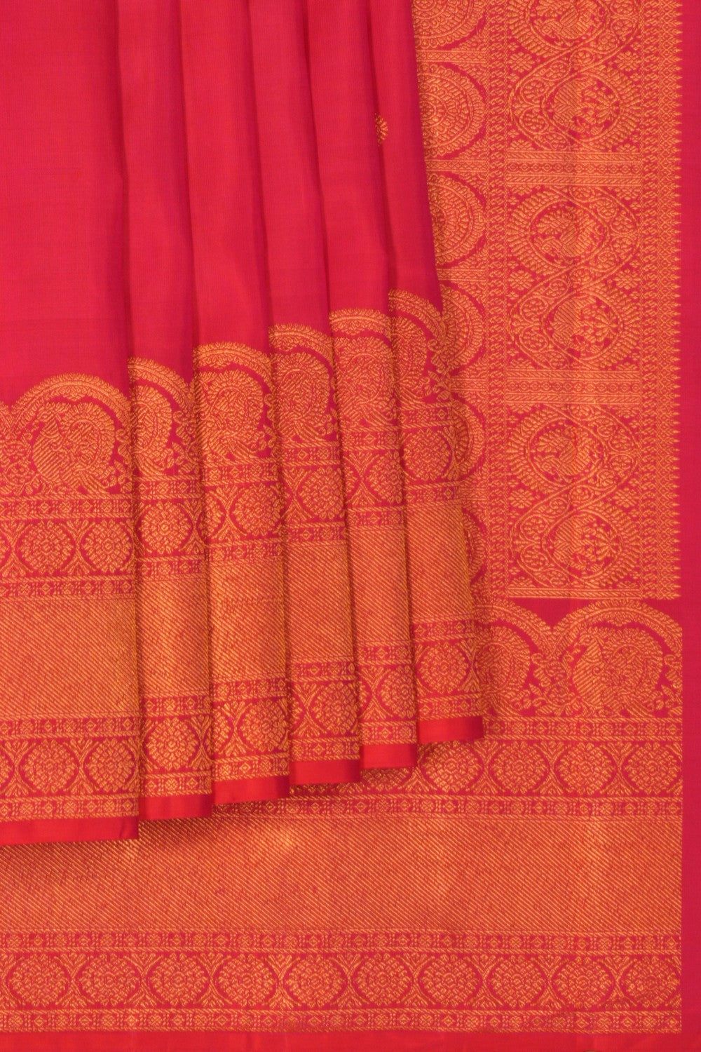 Arani Silk Fuchsia Pink Saree