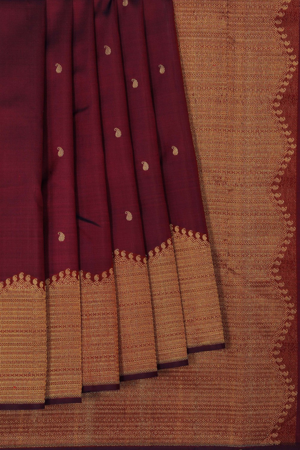 Arani Silk Maroon Saree