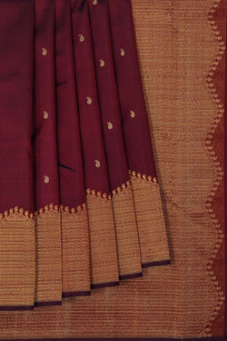 Image of Arani Silk Maroon Saree