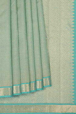 Image of Arani Silk Aqua Blue Saree