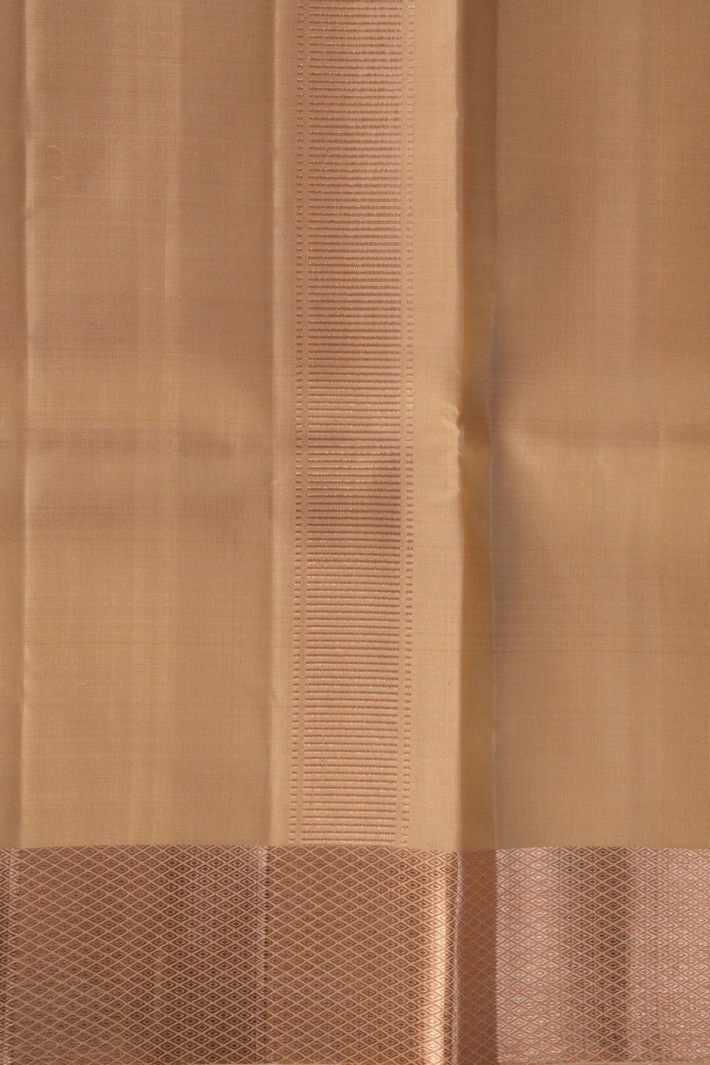 Image of Kanchi Silk Beige Dhoti With Kanduva (8 X 4)