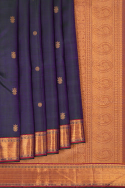 Image of Arani Silk Blue Saree