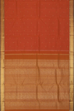 Image of Arani Silk Kattam Orange Saree