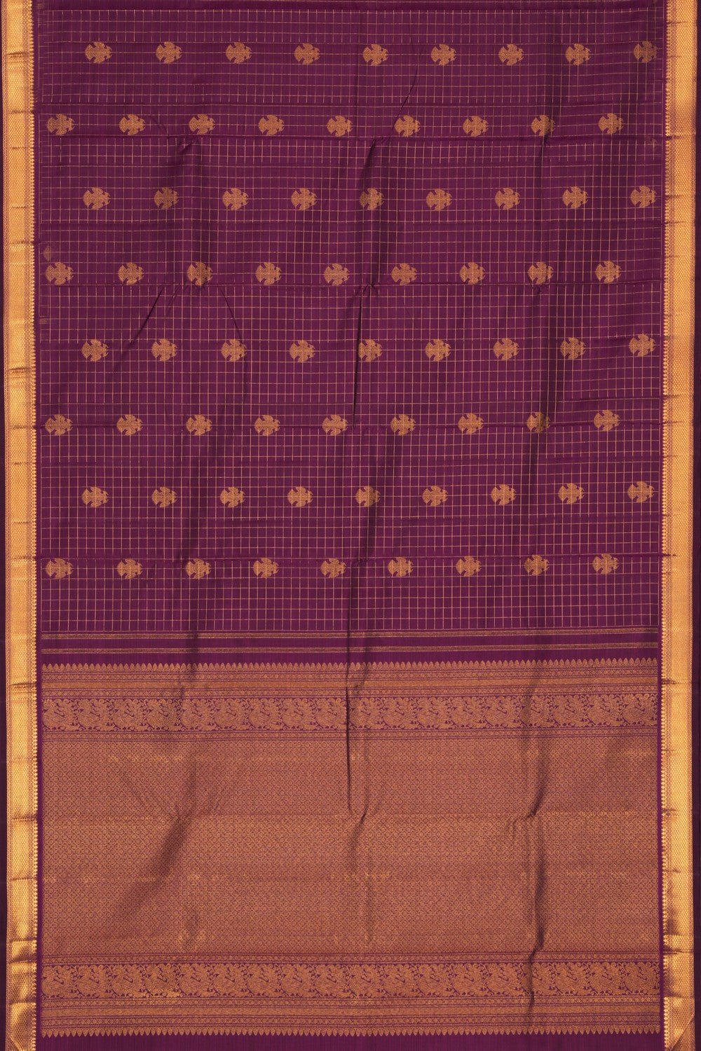 Arani Silk Kattam Purple Saree