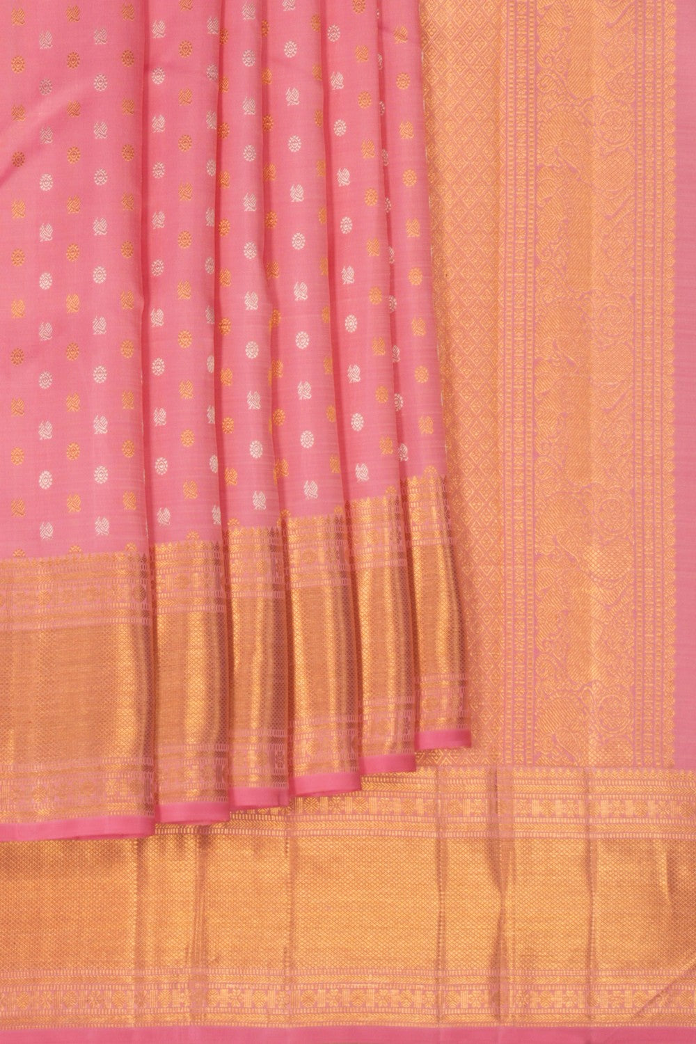 Arani Silk Brocade Lavender Pink Saree