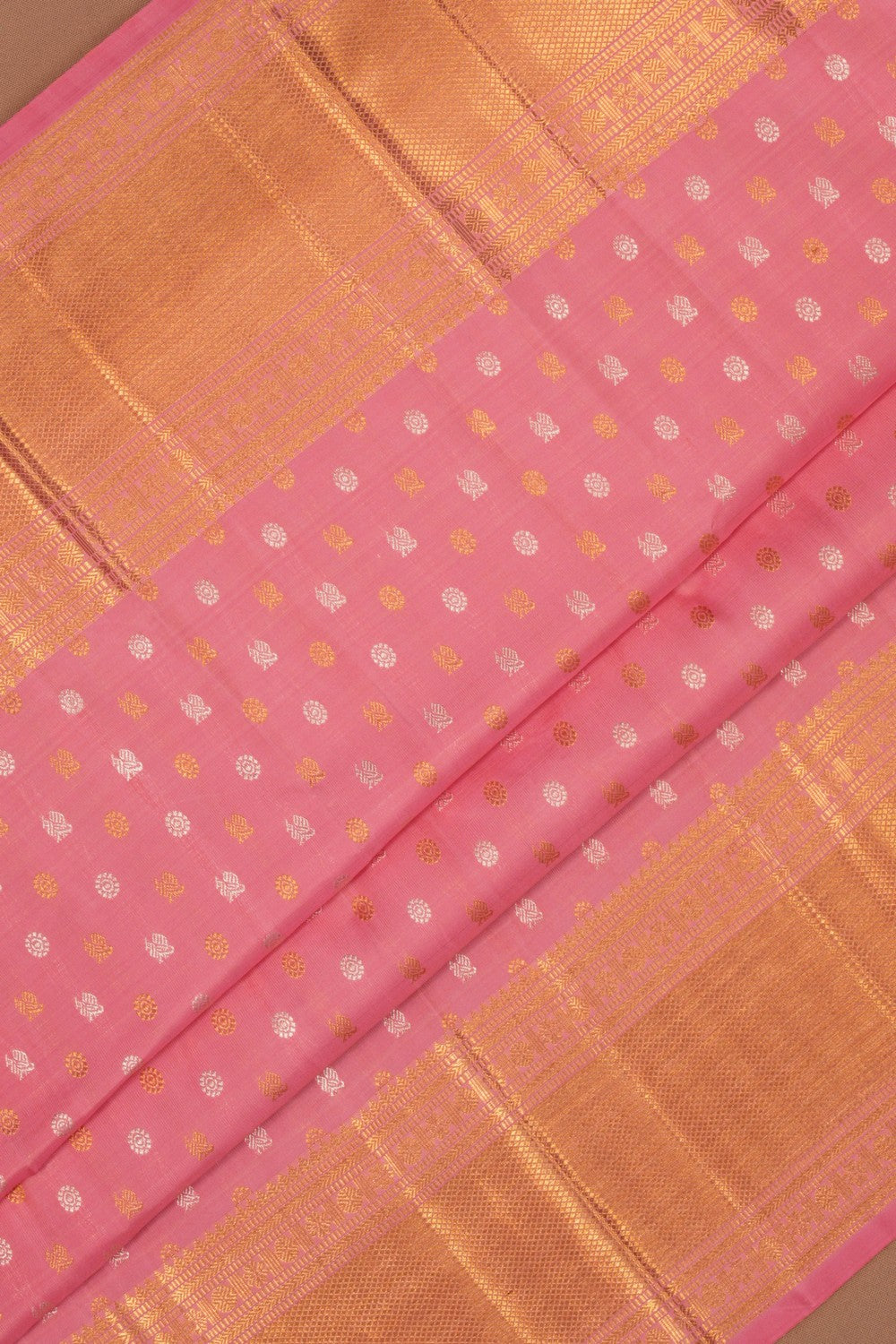 Arani Silk Brocade Lavender Pink Saree