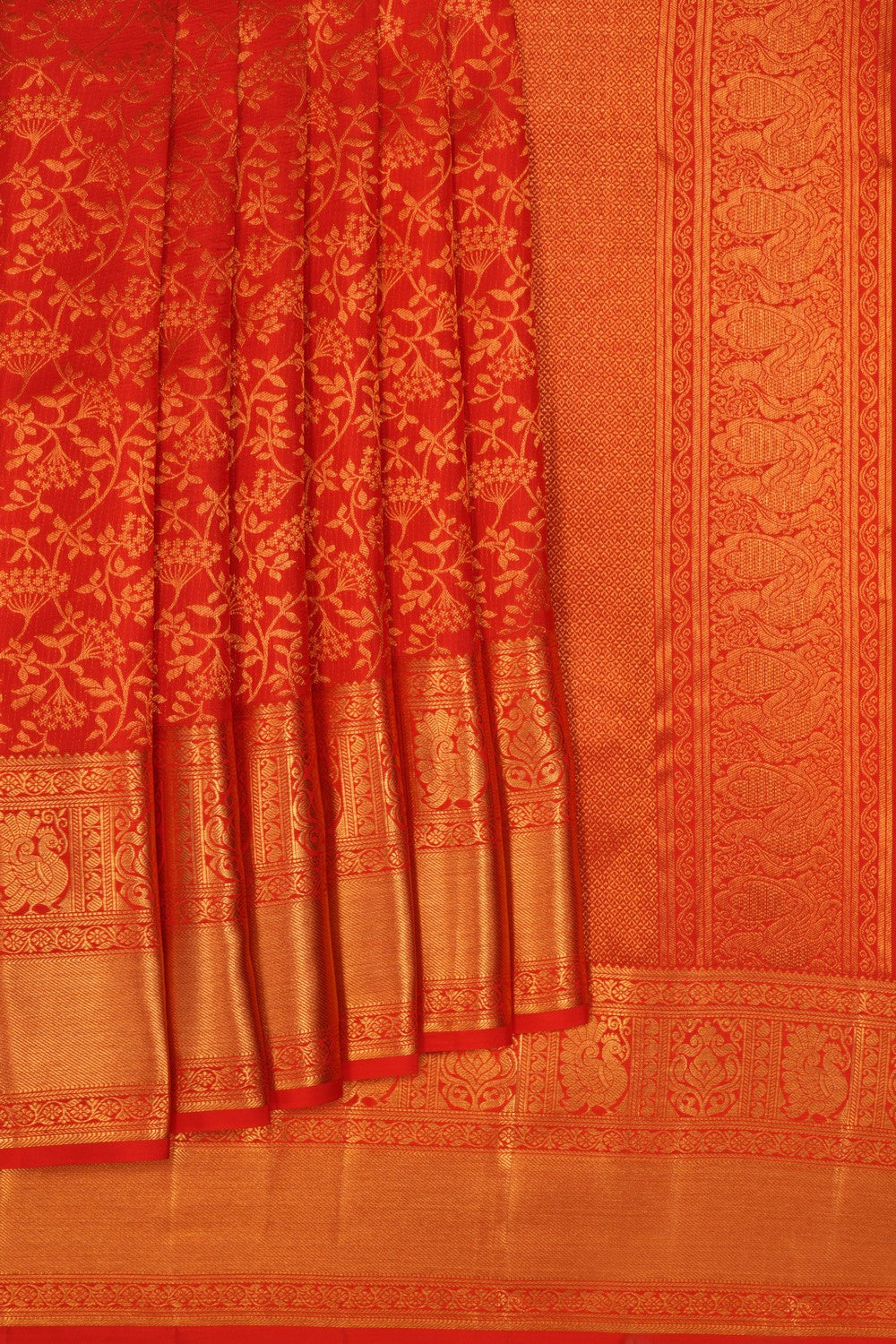 Kanchipattu Brocade Red Saree