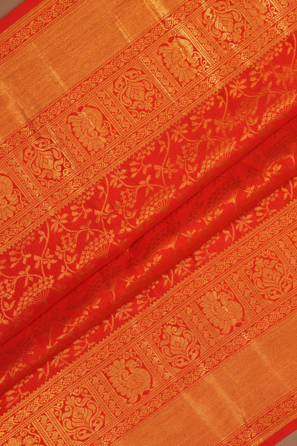 Kanchipattu Brocade Red Saree