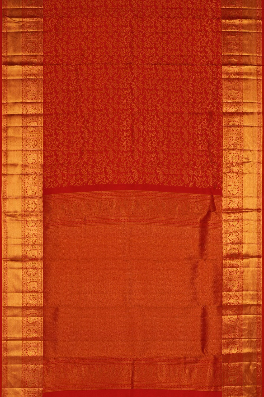 Kanchipattu Brocade Red Saree